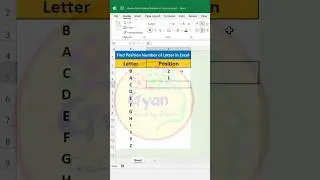 Get Alphabet Position in Excel in second#exceltutorial #viralvideo @GyanTechs