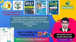 ION EXCHANGE ||CHROMATOGRAPHY||RESINS||APPLICATIONS||ANALYSIS||GPAT|| NIPER|| DI|| PHARMACY