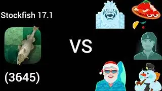 Stockfish 17.1 vs all the new bots from December #stockfish #chesscom 