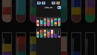 Water Color Sort Level 201 Walkthrough Solution iOS/Android