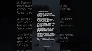 FATOS QUE CHOCAM: