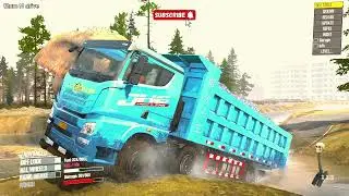Truck vs Extreme Broken Road and Speed Bumps Ep 13 #mudrunner