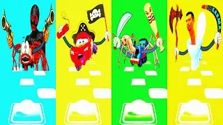 Tiles Hop EDM Rush: Addictive Rhythm Game with Bus Eater, Toilet Monster, and More! #109