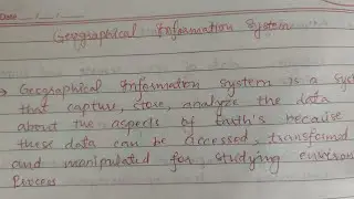 Geographical Information System# Components of GIS #Types of GIS Data