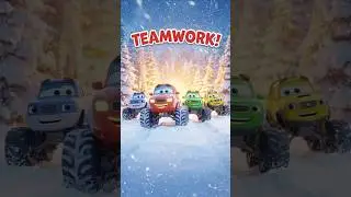 Snowy Monster Truck Adventure! ❄️ Teamwork Kids Song | Winter Learning & Big Trucks 🚚🎶