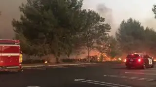 Fire behind Costco in Tracy #3