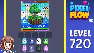Pixel Flow Level 720 Solution Walkthrough