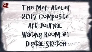 2017 Composite Art Journal, #29Faces, Stealth Sketching, Waiting Room #01 Digital Sketch
