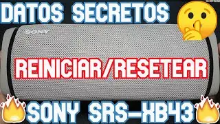¿Cómo reiniciar?¿Cómo resetear/restablecer valores de fabrica?- Funciones secretas de Sony SRS- XB43