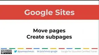 Google Sites - Move pages and Add Subpages