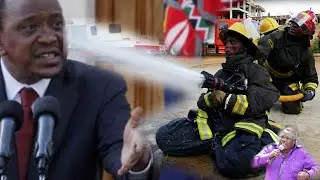 Drama in Nyao stadium as Atwoli was forced to call fire fighters to calm down Uhuru. Ruto shocked🔥🔥