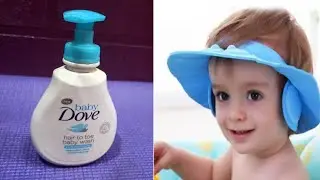 #Dove || Review of new baby Dove hair to toe baby wash || Shower cap ||