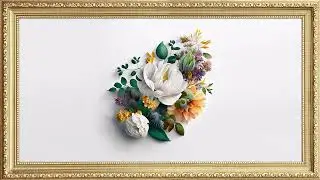 Serene Petals Harmony Painting 4K - 1 Hours Framed Painting - Wallpaper Tv Art
