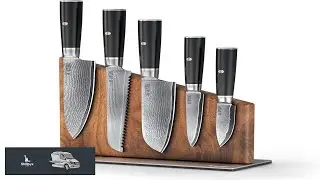 Yatoshi Knives Magnetic Kitchen Knife Block Set Japanese 67 Layer High Grade