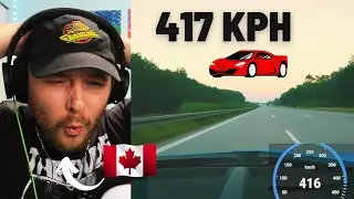 Канадец реагирует на езду Bugatti по автобану - 417 км/ч (GPS)!!!!