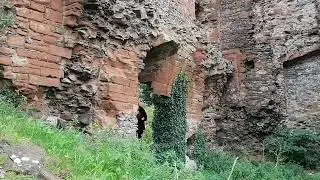 An unpronounceable castle  and  intimidating horse ! (All The  Castles: C Torthorwald )