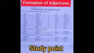 Formation of Adjectives
