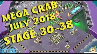 boom beach, mega crab, july 2018, stage 30-38