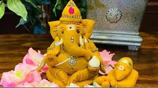 #Ganeshaidol #turmericganesha Making of Ganesh Idol. How to make turmeric Ganesh Idol at home