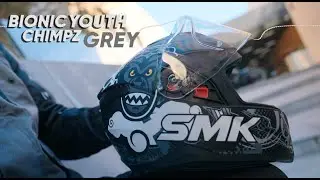 Casco para moto 🏍️💨 SMK modelo BIONIC YOUTH Grey 🪖 con Certificaci&oacute;n ECE #smk #helmet #casco