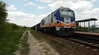 311D-11 ze składem węglarek, mija p.o. Lublin Zadębie 19.07.2019