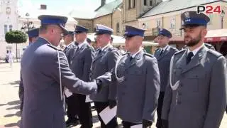 SANOK: 44 funkcjonariuszy z awansami. Uroczysty apel z okazji Święta Policji (FILM, ZDJĘCIA)