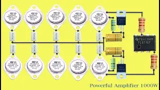 How to make 1000W Ultra Bass Powerful Amplifier with 12Transistor, New Circuit Ultra Bass at home