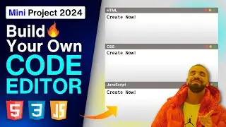 Build Your Own Live CODE EDITOR using HTML, CSS, and JavaScript - Mini Web Project 2024