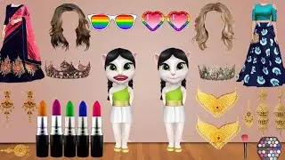 Billu Dulha and Dulhan ka Funny Makeup Wala Comedy video Talking Tom Colour Cat