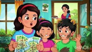 New cartoon kahani two sisters and brothers #viral #funny #trend