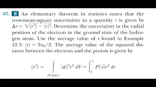 An elementary theorem in statistics states that the root-mean-square uncertainty in a quantity is gi