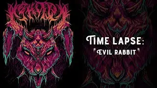 Dark Art Illustration Rabbit Evil Drawing Timelapse