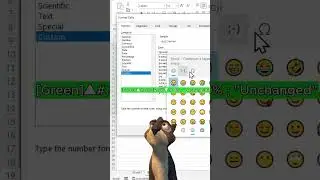 how to add green/red arrows in excel #reels #excel