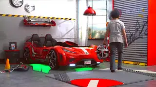 The coolest bed ever! 😎 Cilek GTS Twin Race Car Bed 🏎