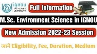 Full information of M.Sc. Environmental science in Ignou 2022-23