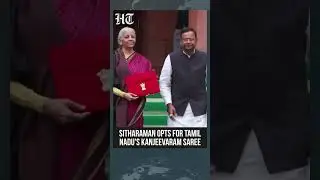 Budget 2026: FM Nirmala Sitharaman Opts For A Kanjeevaram Saree From Tamil Nadu On Budget Day
