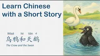 learn Chinese with a short story 乌鸦和天鹅 Intermediate level Chinese listening practice