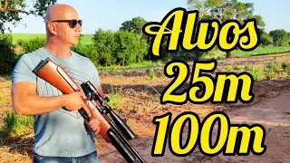 DESAFIO CARABINA PCP BOITO URUTU  931 ABRIR A GARRAFA A 25M E ACERTAR O ALVO A 100M,  SEI N&Atilde;O KKKKK