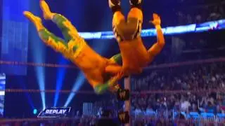 wwe sin cara finisher top rope C4 compilation