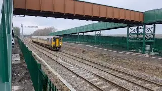 Trainspotting at the NEW Barrowby Lane Footbridge AND comparison to the old foot crossing 