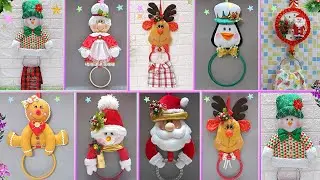 8 Easy Christmas Towel Holder Making ideas from ordinary materials | DIY Christmas craft idea 27☃️