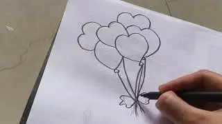 How to Draw Balloons Drawing/Easy Balloon Drawing Ideas / Step By Step Balloon Drawing/ Easy Drawing