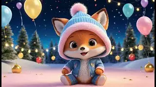 Baby Fox New Year Lights Show | Fun Animals & New Year Nursery Rhyme for Kids | Baby Learning Song