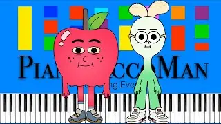 Apple & Onion Theme Song Slow Easy Medium 4k Piano Tutorial