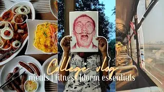 College Vlog 02 | easy college meals🍝, dorm essentials🥯, college society💮