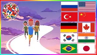🏳️🏁 Flag Paint 🏴🎨 All Country Quiz Game Gameplay (Android,IOS)