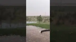 WATCH: Large hail pummels Raymond, Nebraska