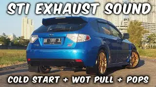 Stage 2+ WRX STi Pure Exhaust Sounds | Cold Start, Normal Driving, WOT Pulls & Pops!