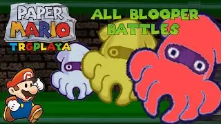 Paper Mario (N64) All Blooper Battles (1080p)