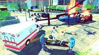 Roof Jumping Ambulance Simulator - Rooftop  Rescue Driver - Android Gameplay